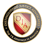 Distinguished Justice Advocate Logo - Personal Injury Lawyer