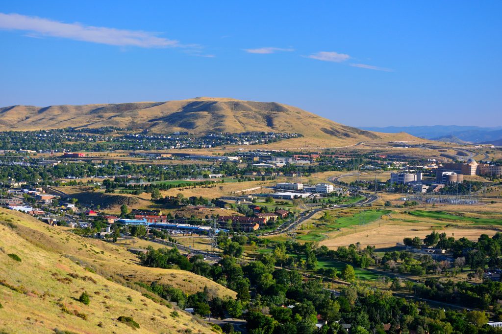 Grass Covered Bluffs Over Golden, Colorado