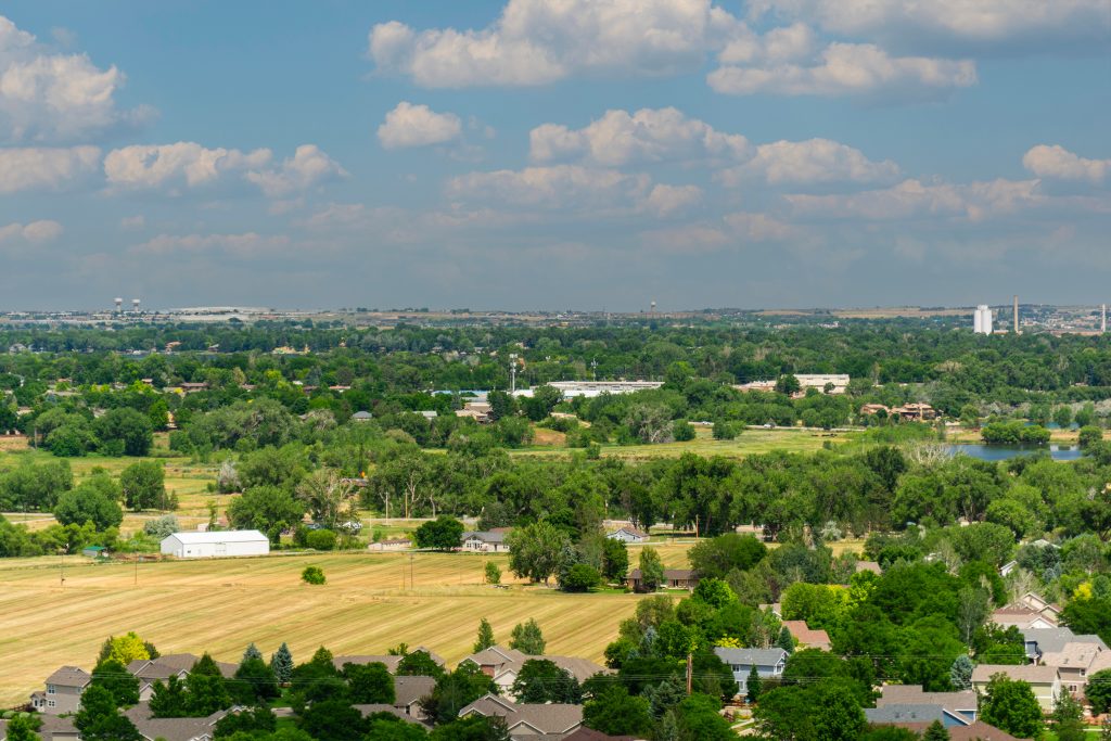 Longmont, Colorado on a Sunny Summer Day.