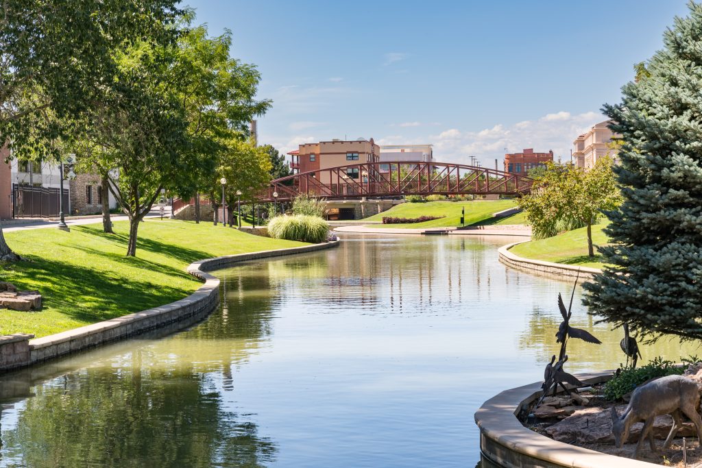 Pueblo Riverwalk along the Arkansas River in Pueblo, Colorado