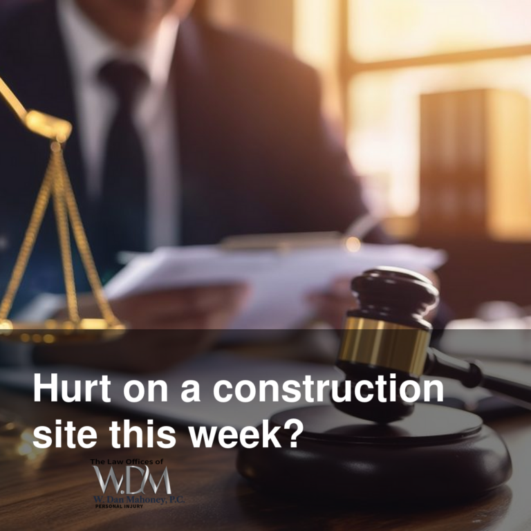 Hurt on a construction site this week?