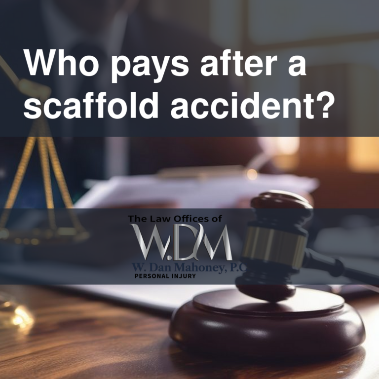 Who pays after a scaffold accident?