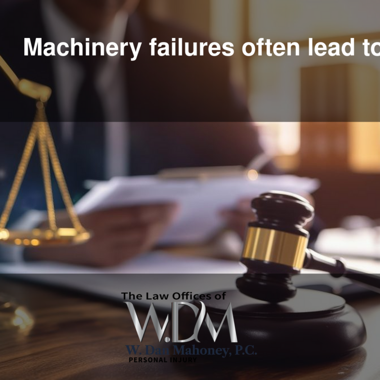 Machinery failures often lead to serious workplace injuries.