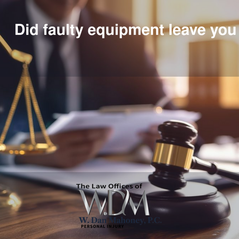 Did faulty equipment leave you seriously injured?
