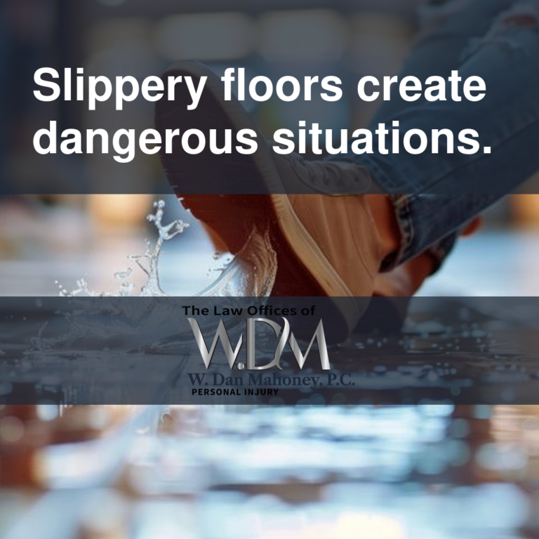 Slippery floors create dangerous situations.