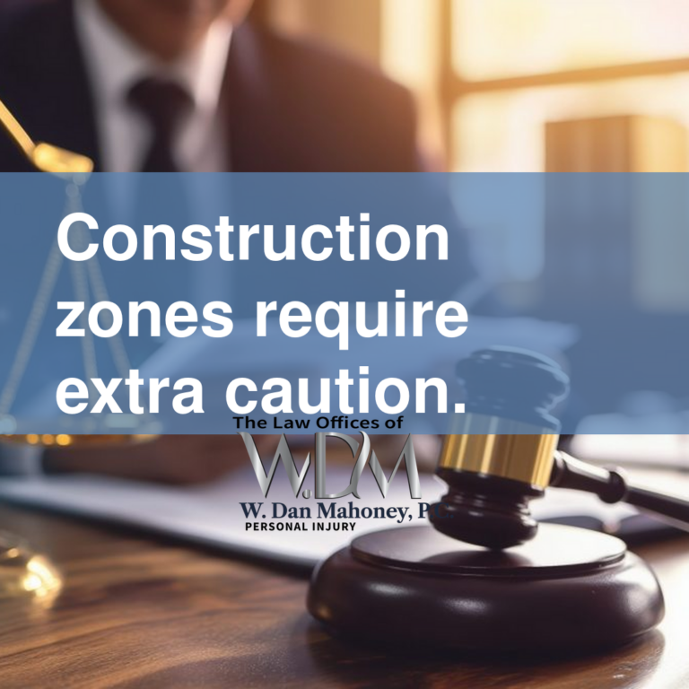 Construction zones require extra caution.