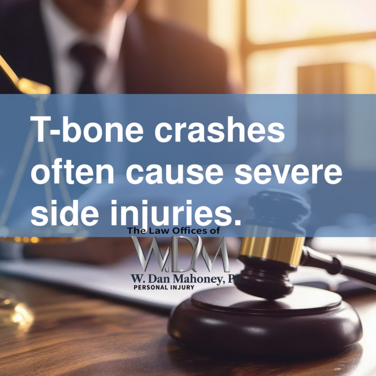 T-bone crashes often cause severe side injuries.