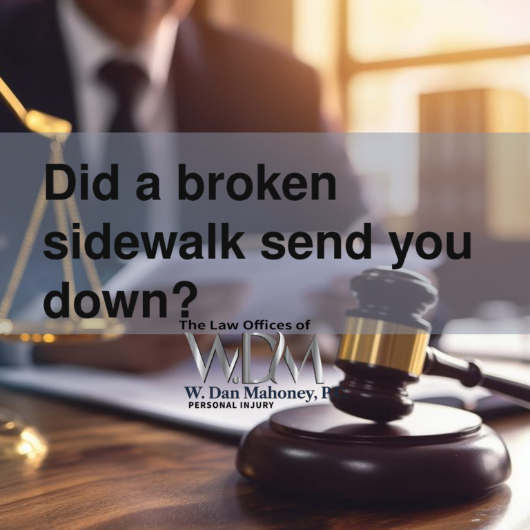 Did a broken sidewalk send you down?