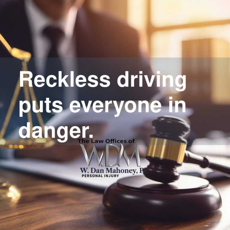 Reckless driving puts everyone in danger.