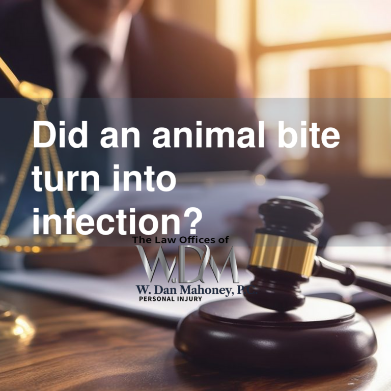 Did an animal bite turn into infection?