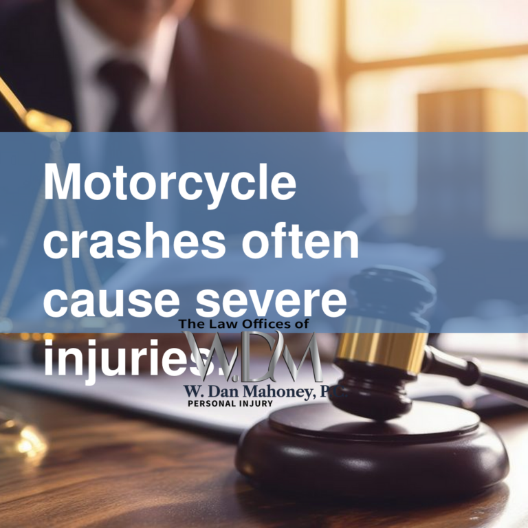 Motorcycle crashes often cause severe injuries.