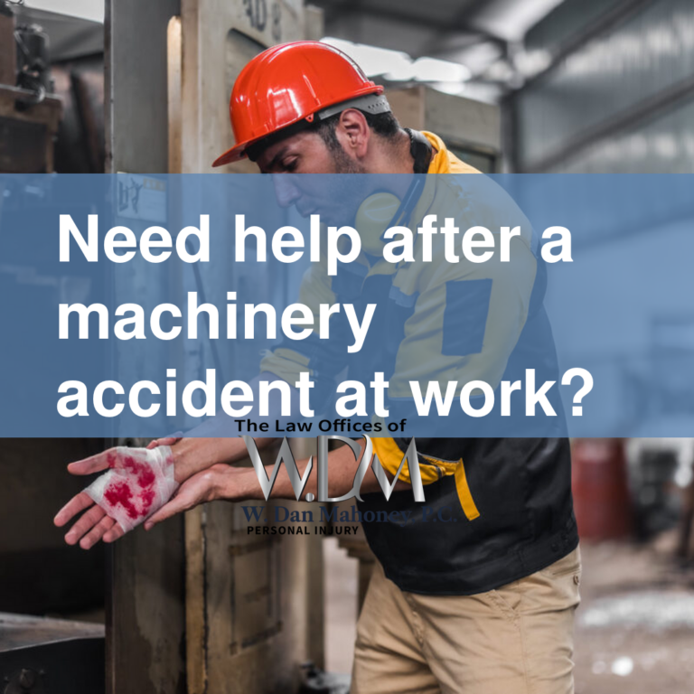 Need help after a machinery accident at work?