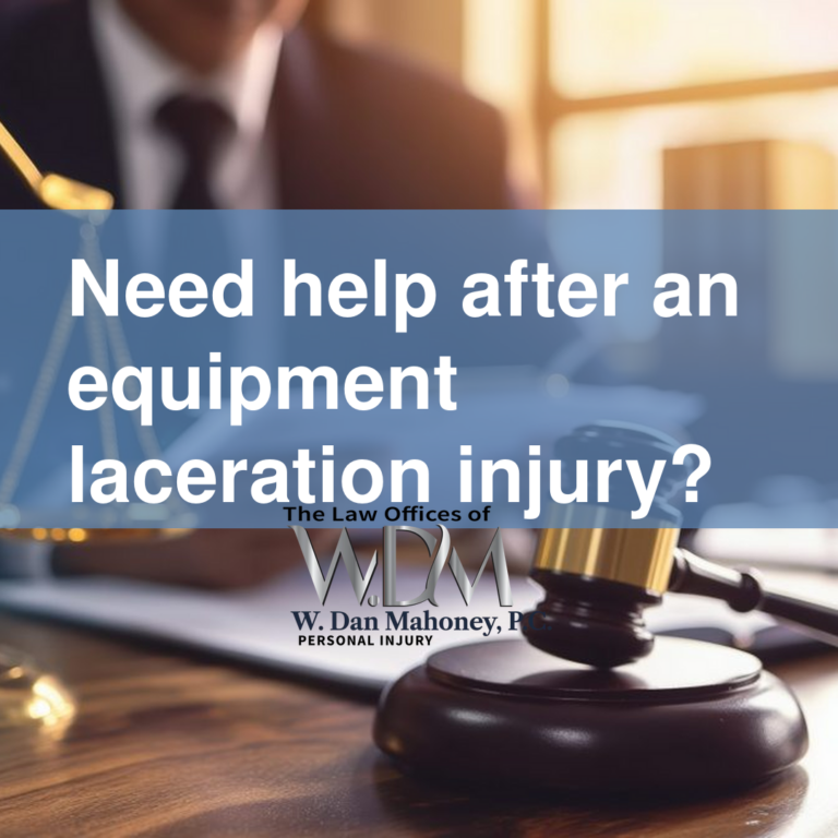 Need help after an equipment laceration injury?