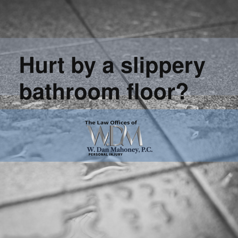 Hurt by a slippery bathroom floor?