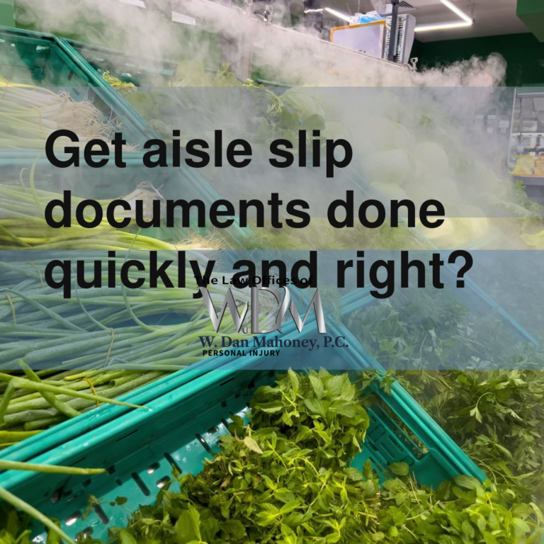 Get aisle slip documents done quickly and right?