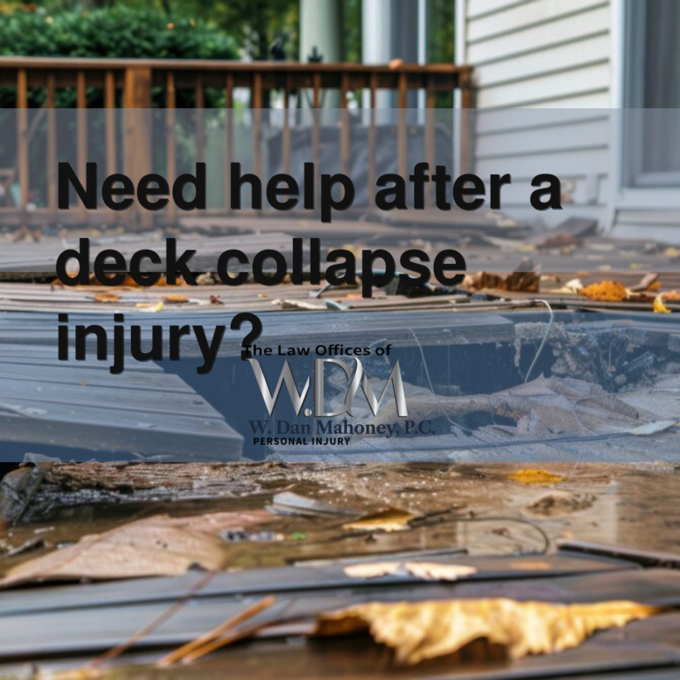Need help after a deck collapse injury?