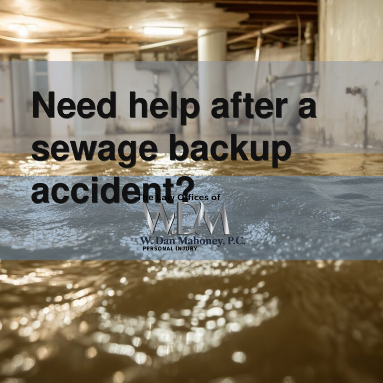 Need help after a sewage backup accident?