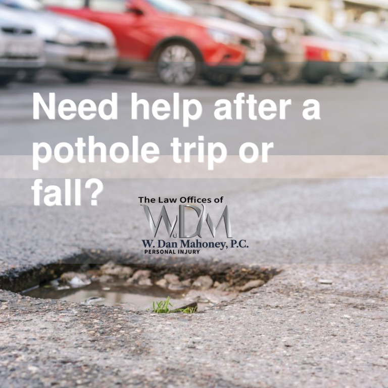 Need help after a pothole trip or fall?