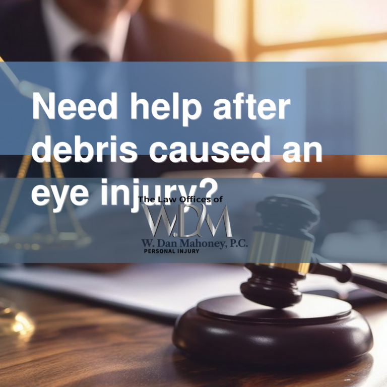 Need help after debris caused an eye injury?